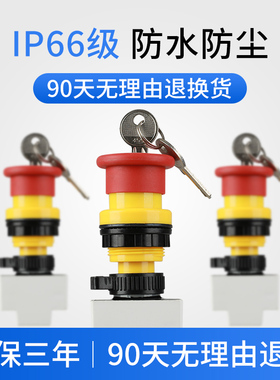热销BA8030防爆防腐带钥匙急停按钮蘑菇头带锁旋转控制开关配电箱