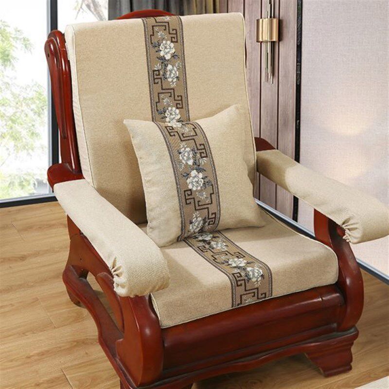 热销新中式红木沙发坐垫带靠背老式实木椅垫子可拆洗防滑沙发垫抱