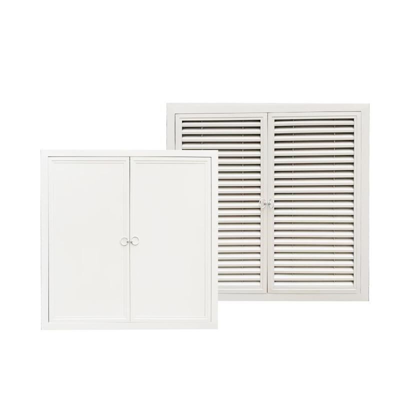 热销铝合金对开门百叶窗暖气罩通风口分水器遮挡罩装饰弱电箱地暖