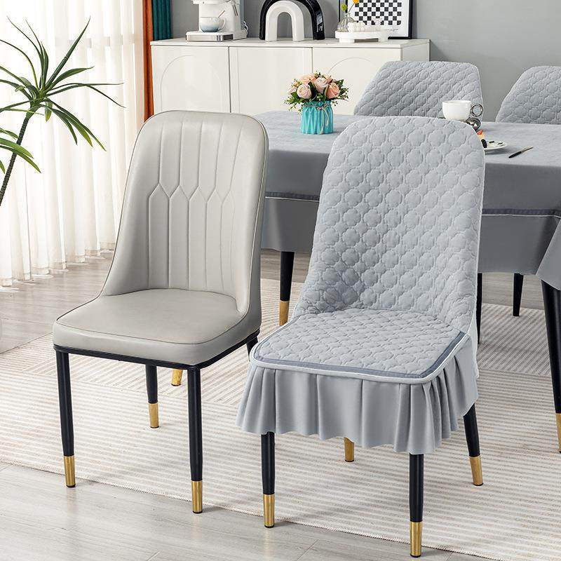 餐桌椅套罩弧形家用餐椅套椅背套现代简约凳子套坐垫套轻奢椅子套