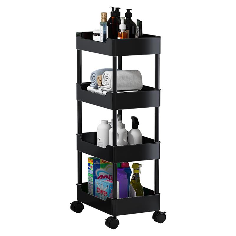 夹缝置物架移动厕所洗手卫生间落地多层浴室窄缝隙小推车收纳架艺