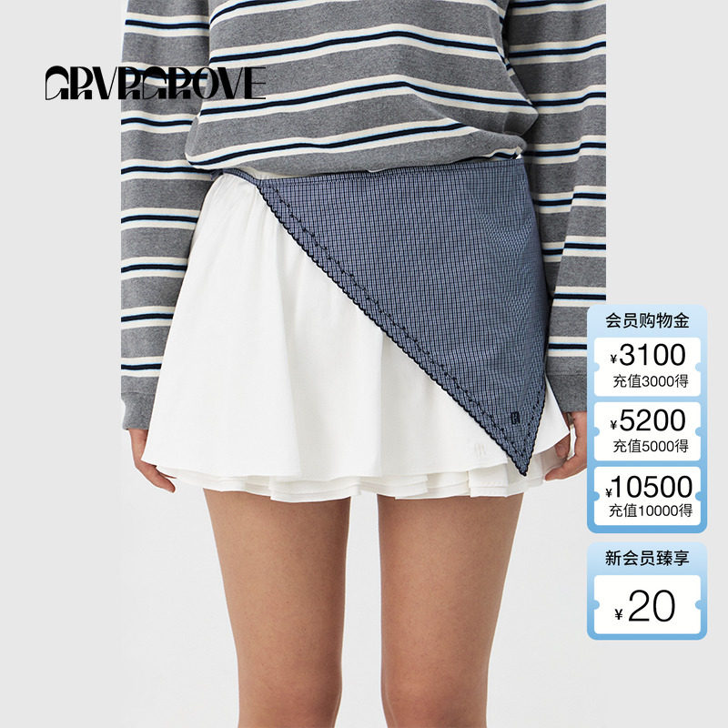 GROVE官方旗舰店女士2025春韩版新款梭织三角巾GS5AC06M