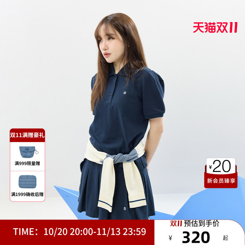 GRVR GROVE官方旗舰店SS春夏款女士基础短袖polo衫t恤 GCM5TS04