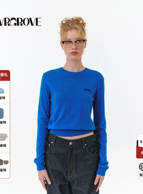 GROVE官方旗舰店 2025FW秋季款圆领长袖针织衫女款 GF5KN06J