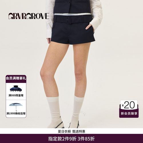 GRVR GROVE官方旗舰店2026PS春季新款梭织短裤韩系女 GP26PTC61