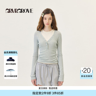 GROVE官方旗舰店2026PS春季新款针织背心打底衫 GP26TSK61