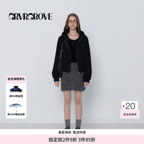 GRVRGROVE春季新款连帽卫衣