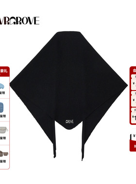 GROVE官方旗舰店 2025FW秋季新款字母logo纯色围巾 GF5MF10J
