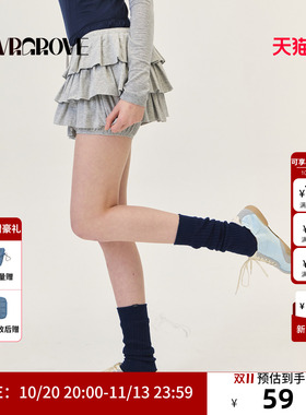 GRVR GROVE官方旗舰店2026PS春季袜子韩系字母logo女 GP26ACC03