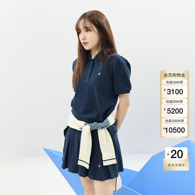 GROVE官方旗舰店2025SS春夏新款女士基础短袖polo衫t恤 GCM5TS04