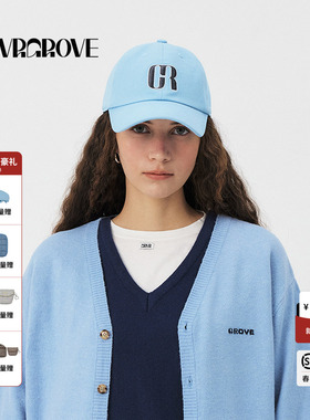 GROVE官方旗舰店明星同款女2025PS春季款LOGO棒球帽GS5HT50J