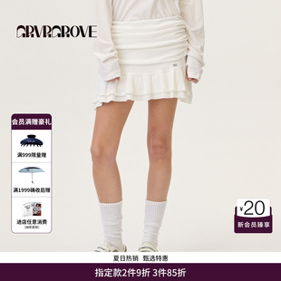 GRVR GROVE官方旗舰店2026PS春季短裙纯色韩系半身裙女 GP26SKK05