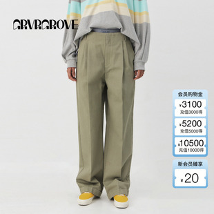 休闲直筒牛仔长裤 韩版 GS5PT01M 新款 GROVE官方旗舰店女2025PS春季