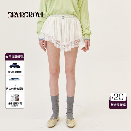 GRVR GROVE官方旗舰店2026PS春季新款梭织短裤韩系女 GP26PTC25