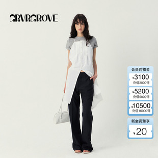 GROVE官方旗舰店2025SS春夏新款 女士梭织连衣围裙GS5OP20M