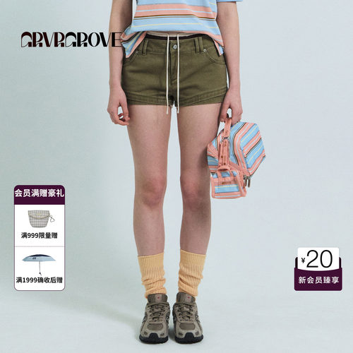 GRVR GROVE官方旗舰店26SS春夏新款韩系牛仔短裤女 GS26PTC05