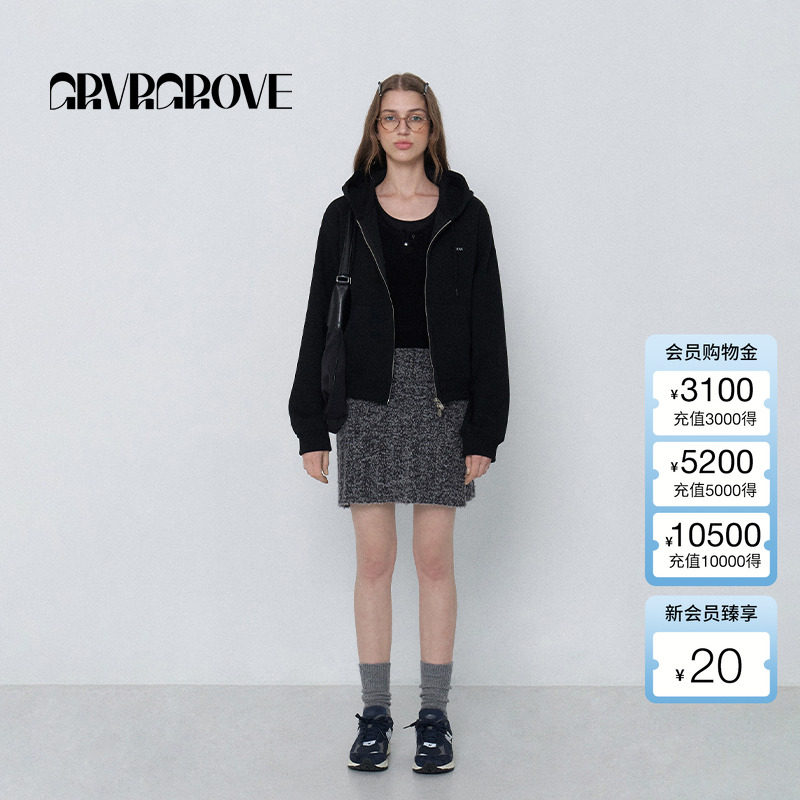 GRVRGROVE春季新款连帽卫衣