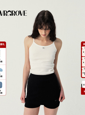 GROVE官方旗舰店2025SS春夏新款女士基础针织吊带背心 GS5TS08M