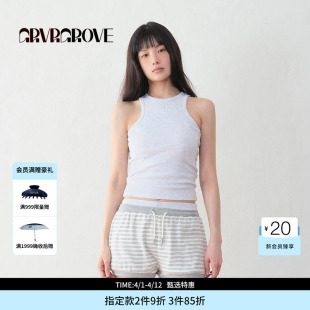 GROVE官方旗舰店BS系列夏季 女士工字针织背心BM5SL01M 款