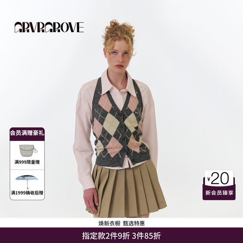 GRVR GROVE官方旗舰店 FW秋季款休闲长袖衬衫女款韩系 GF5SH02M