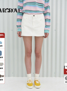 GROVE官方旗舰店2025PS春季款女牛仔裙裤时尚A字包臀裙GS5DB11J