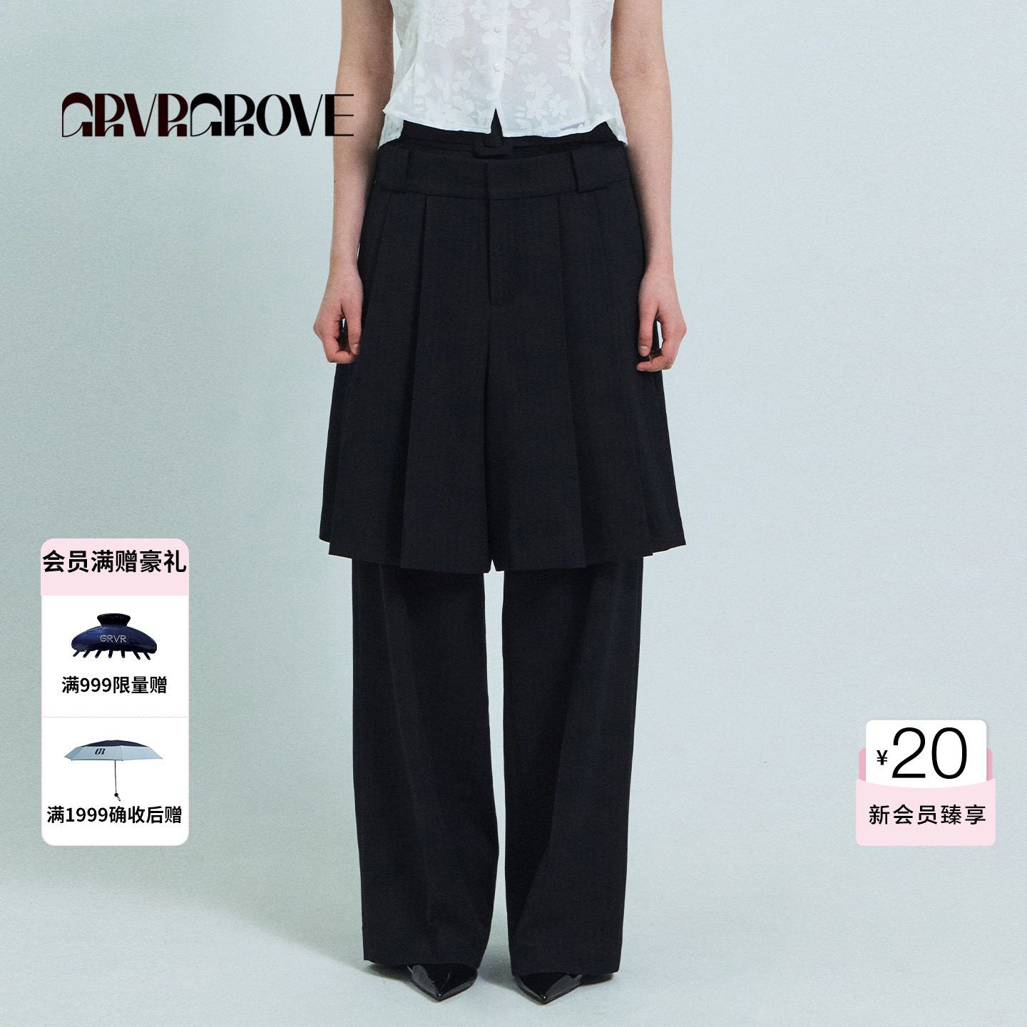GROVE官方旗舰店2026SS春夏韩系下装梭织短裤GS26PT