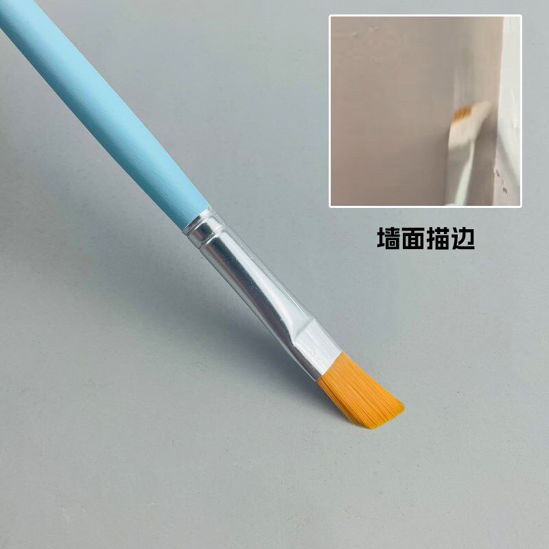热销艺术漆乳胶漆尼龙丝斜角修补笔墙面修补描边补色绘画修补笔刷
