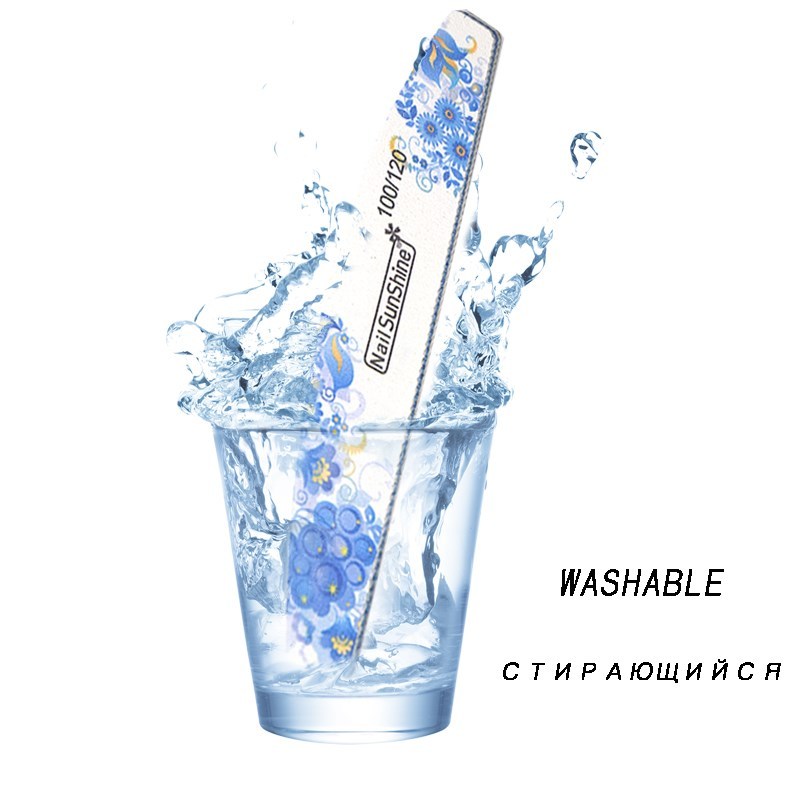 New 5pcs Nail Files 100/120 Nail Buffer Manicure Moon Boat