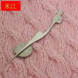 一套9支不锈钢银色细线钩针套装 新品 编织工具单头钩针12.8一支