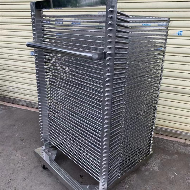 不锈钢千层架FPC/PCB进烤箱晾乾燥架仓储丝网印刷乾燥翻转周转车