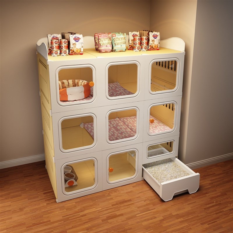 猫笼子猫砂盆一体猫厕猫别墅猫窝猫舍猫屋猫咪家用室内不占地猫笼