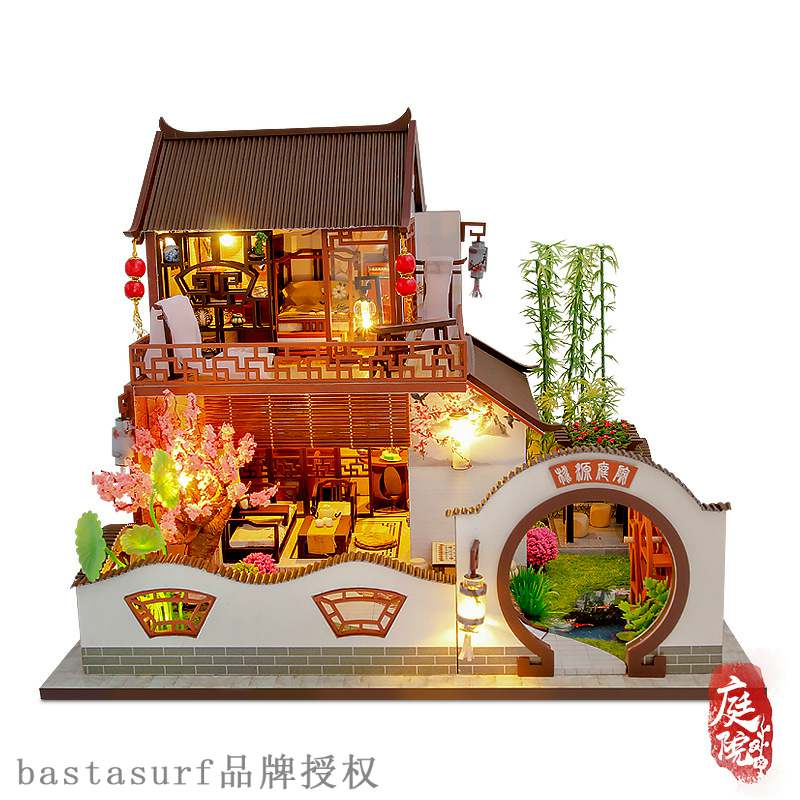 DIY cottage three-dimensional assembly Guofeng villa DIY ha