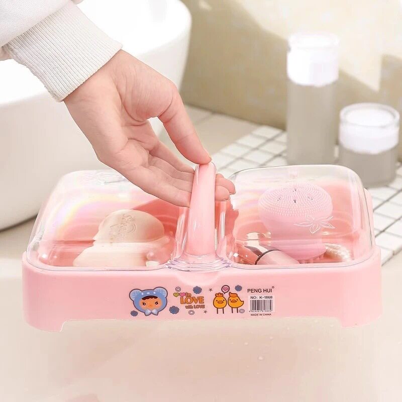 翻盖肥皂盒双格香家用带