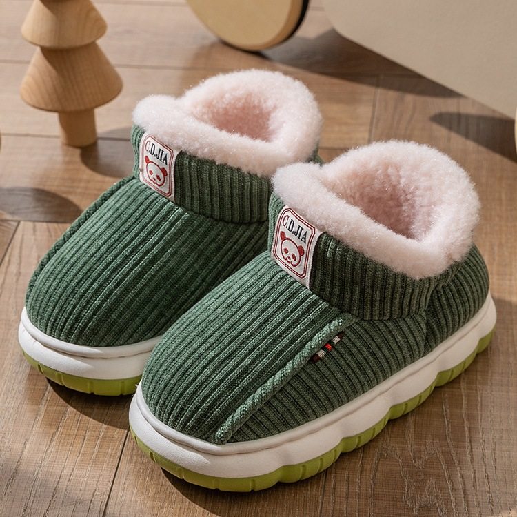 冬季儿童棉拖鞋室内包跟全包家用防滑男童女童保暖外穿加厚暖绒