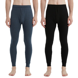 秋冬纯色宽松线裤 棉秋裤 薄款 保暖棉毛裤 批 新款 青中老年打底裤 男士