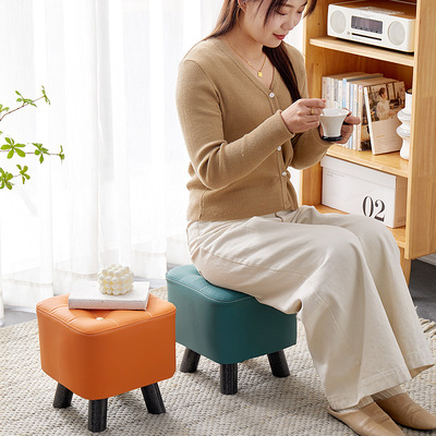 小凳子家用客厅茶几凳实木沙发凳脚踏门口换鞋矮凳创意猫抓皮墩子