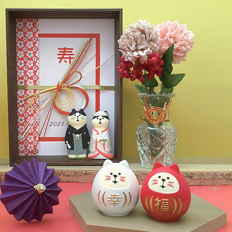日式猫冰箱贴za结婚情人