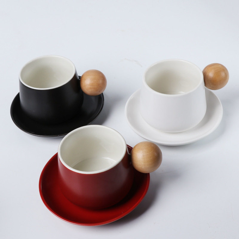 ins北欧陶瓷咖啡杯碟套装设计师高档玻璃杯精致高颜值马克杯礼品
