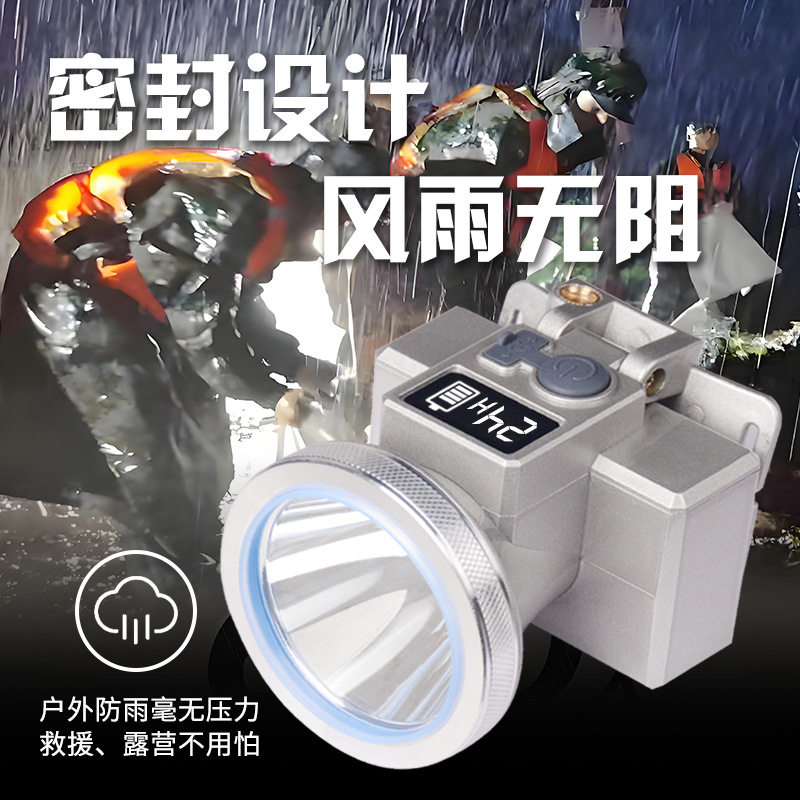 LED强光头灯超亮远射充电