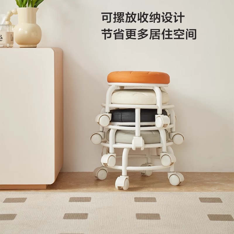 万向轮小凳子可移动家用矮凳客厅茶几凳滑轮板凳门厅换鞋凳可坐