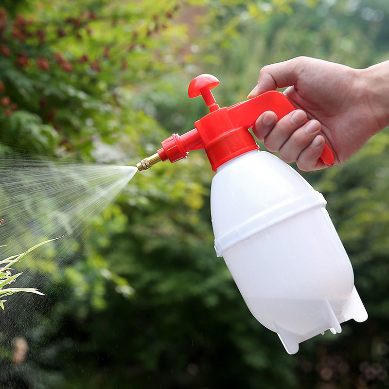 手持喷壶浇花洒水桶园艺工具塑料气压式喷水壶白色喷雾器气压喷壶