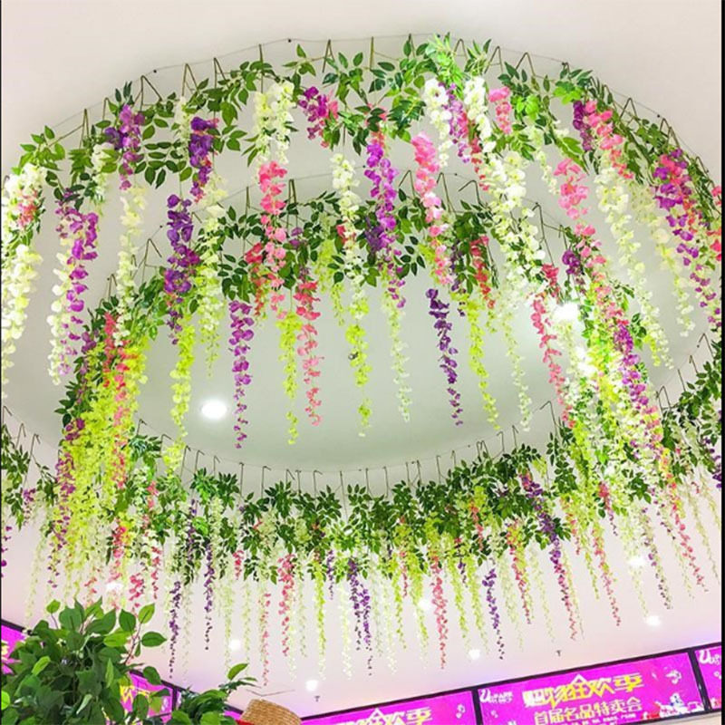 仿真紫藤花假条装饰花缠