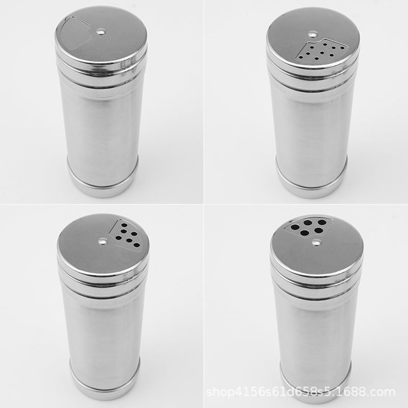 不锈钢调味罐厨房调料瓶套装牙签筒烧烤摆摊胡椒粉孜然撒料佐料罐