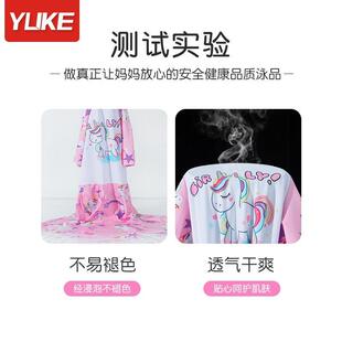 极速儿童泳衣女孩连身夏季 速乾游泳衣小中大童女童泡温泉 2023新款