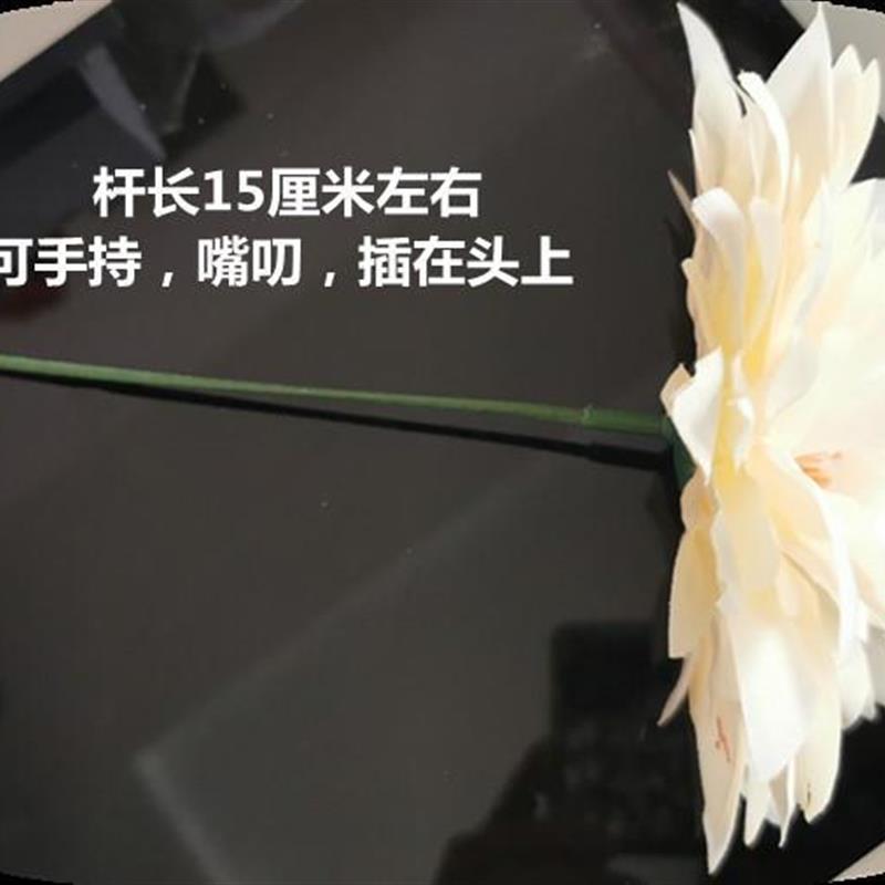 桃李杯醉花荫头饰舞蹈嘴叼手拿昙花戒指手腕花六级唱花的花儿道具