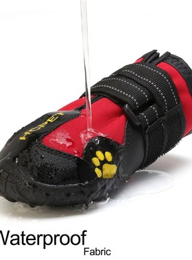 4pcsset Pet Dog Shoes Reflective Waterproof Dog Boots Warm