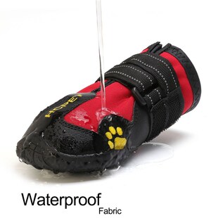 4pcsset Pet Dog Shoes Reflective Waterproof Dog Boots Warm