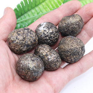 易晶缘水晶原石天然黄铁矿矿石摆件黄铜矿标本石原料圆球状