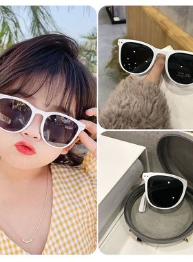 太阳眼镜女款儿童摺叠夏季抗UV男童遮阳宝宝小孩眼镜潮时尚太阳镜