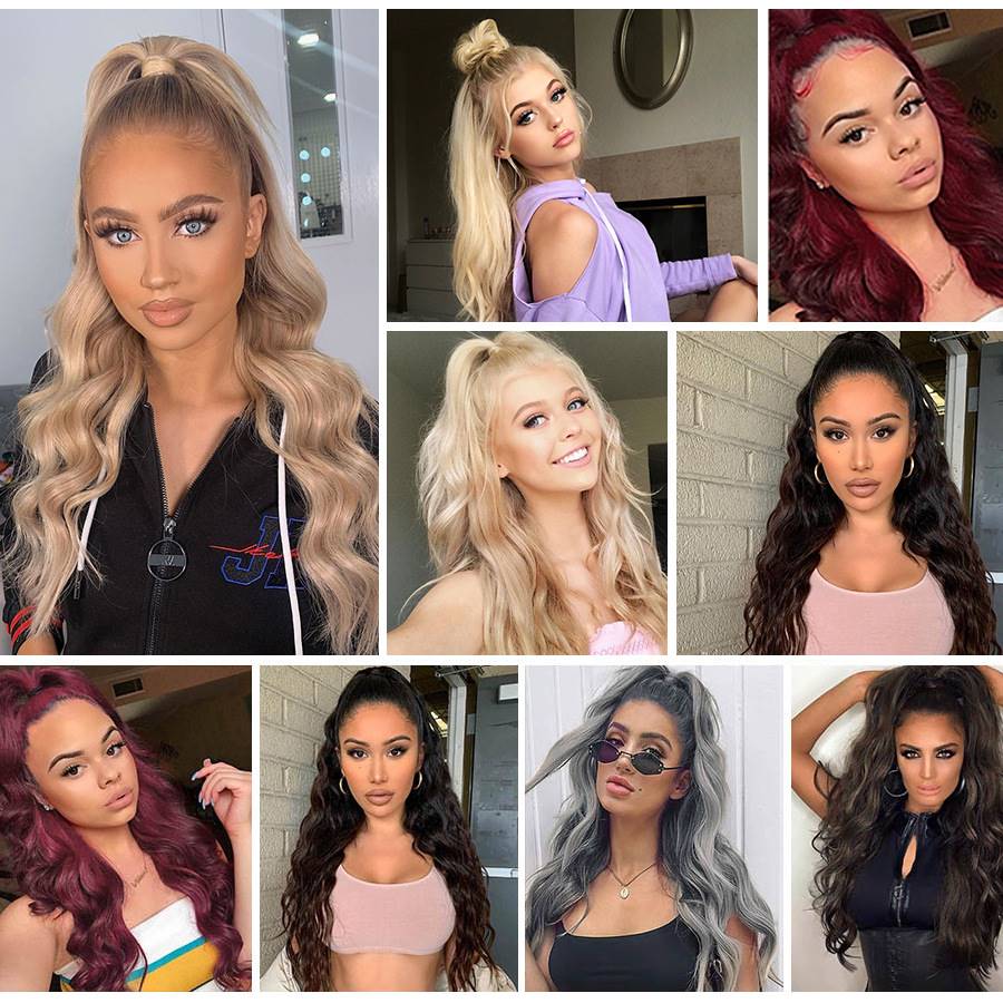 -High temperature silk false horsetail curly hair horsetail